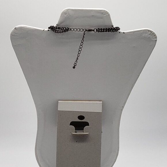 Vintage Costume Jewelry Cluster Floral Pink Blue Necklace Earring & Bracelet Set - Picture 9 of 15